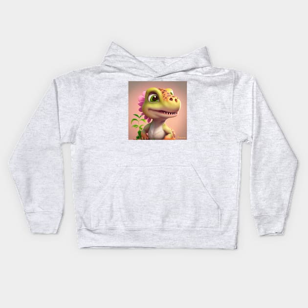 Baby Dinosaur Dino Bambino - Giana Kids Hoodie by KOTOdesign